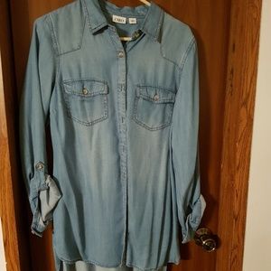 Blue denim shirt